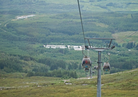 The Gondola ride up to Aonach Mor part of the Nevis range The Gondola ride up to Aonach Mor part of the Nevis range