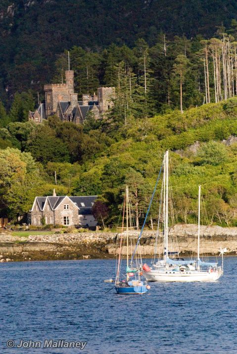 Duncraig castle across the bay of Plockton Duncraig castle across the bay of Plockton